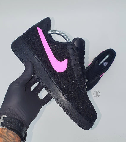 Nike Air Force 1 Low 'Hot Pink Swoosh' (Glitter)