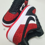 Nike Air Force 1 'Bred Toe' (Glitter)