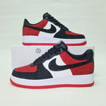 Nike Air Force 1 'Bred Toe' (Glitter)