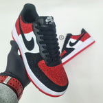 Nike Air Force 1 'Bred Toe' (Glitter)