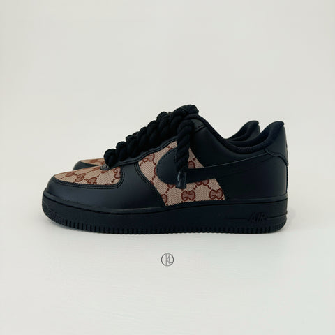 Nike Air Force 1 Low 'Gucci Panel Rope' (BLACK)