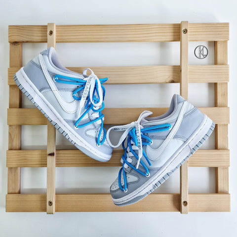 Nike Dunk Low Wolf Grey OFF-WHITE Style (Blue Rope) GS