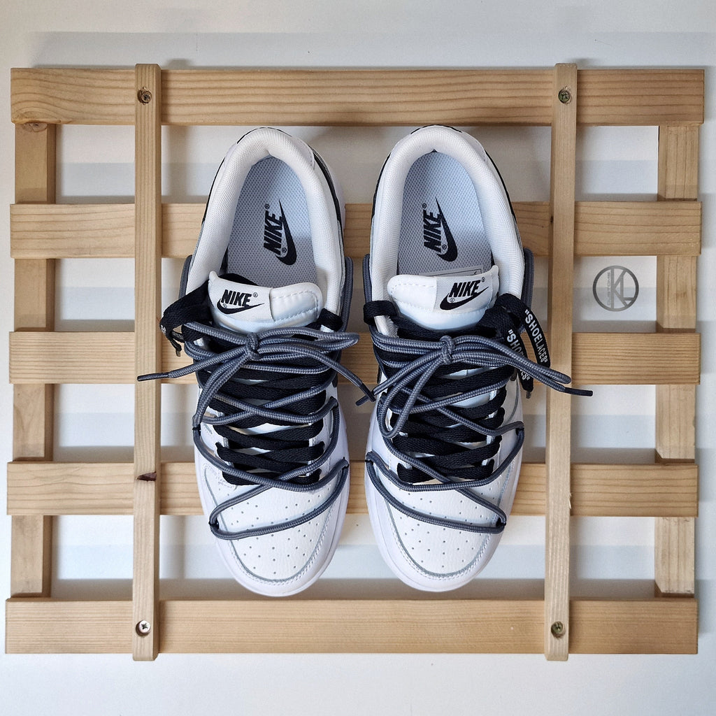 Nike Dunk Low Reverse Panda OFF-WHITE Style (Grey Rope) – KLcustoms