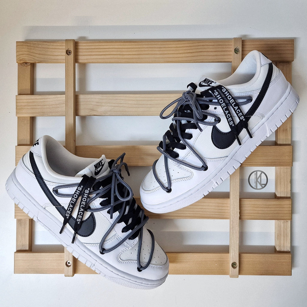 Nike Dunk Low Reverse Panda OFF-WHITE Style (Grey Rope) – KLcustoms