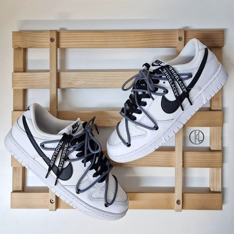 Nike Dunk Low Reverse Panda OFF-WHITE Style (Grey Rope)