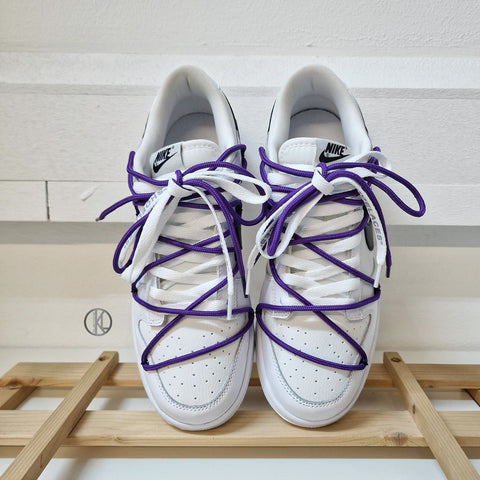 Nike Dunk Low Reverse Panda OFF-WHITE Style (Purple Rope) White Laces –  KLcustoms